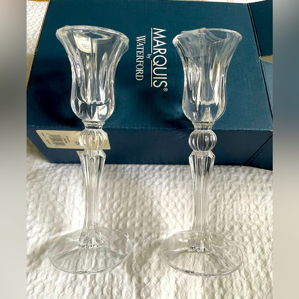 Waterford Sheridan Candle Holders, New, Never Been Used